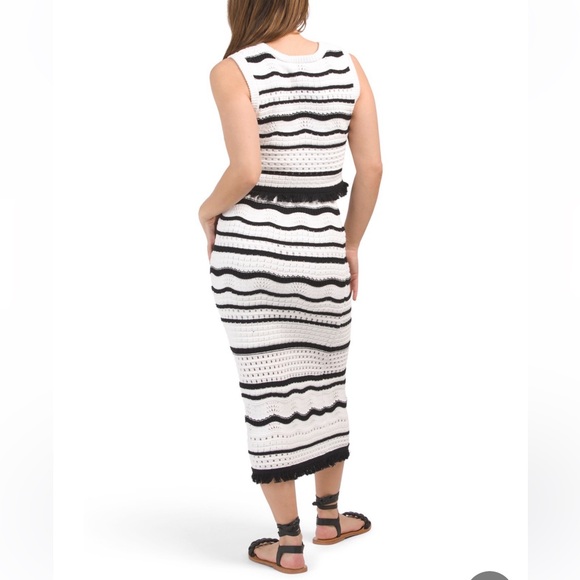 Black and White Striped Knit Set - Picture 2 of 2